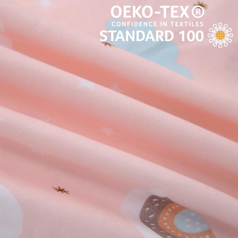 JSD Pink Unicorn Kids Duvet Cover Set Queen Size, 3 Piece Girls Printed Microfiber Bedding Comforter Cover with Pillow Shams Zipper Closure, Comforter Not Included - Image 4